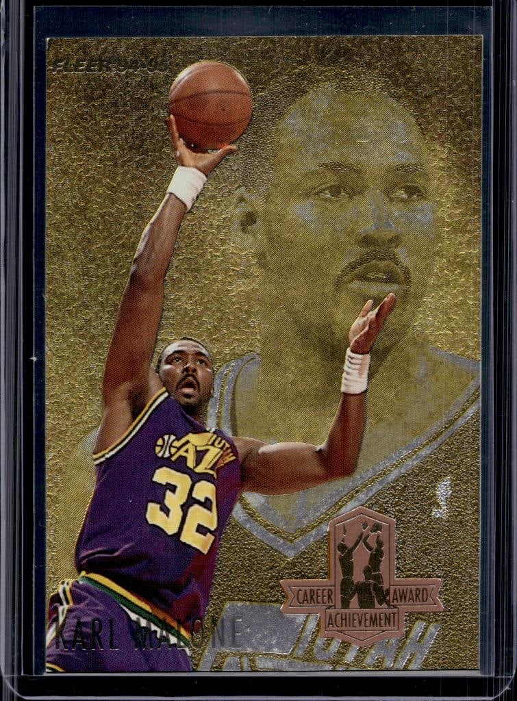 KARL MALONE 1994-95 FLEER CAREER ACHIEVEMENT AWARD INSERT: NEAR MINT OR BETTER CONDITION