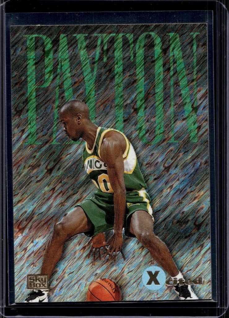 GARY PAYTON 1994-95 SKYBOX E-MOTION X-CITED INSERT: NEAR MINT OR BETTER CONDITION