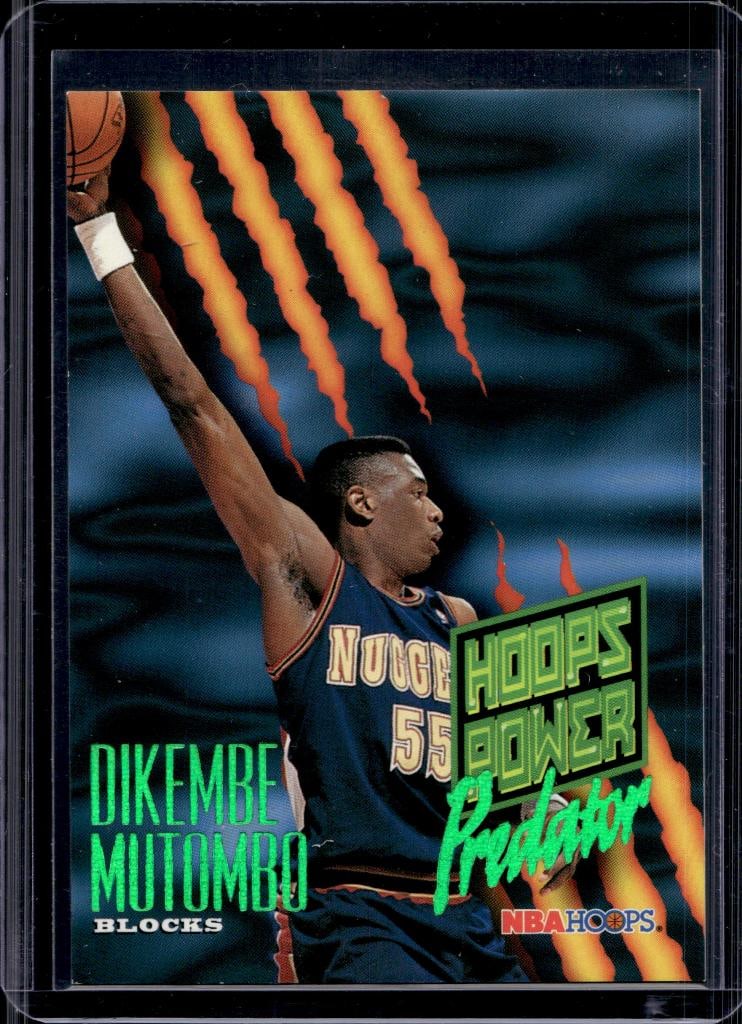 DIKEMBE MUTOMBO 1994-95 HOOPS POWER PREDATOR INSERT: NEAR MINT OR BETTER CONDITION