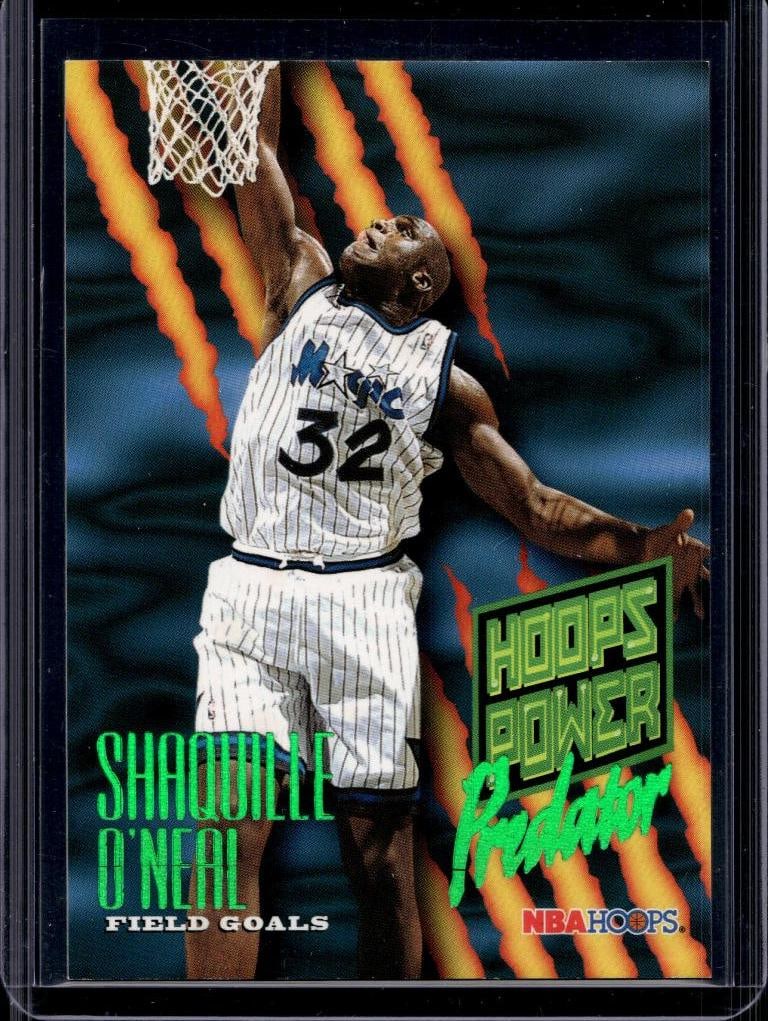 SHAQUILLE O'NEAL 1994-95 HOOPS POWER PREDATOR INSERT: NEAR MINT OR BETTER CONDITION