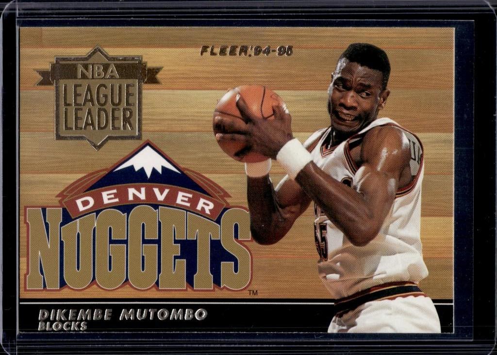 DIKEMBE MUTOMBO 1994-95 FLEER LEAGUE LEADERS INSERT: NEAR MINT OR BETTER CONDITION