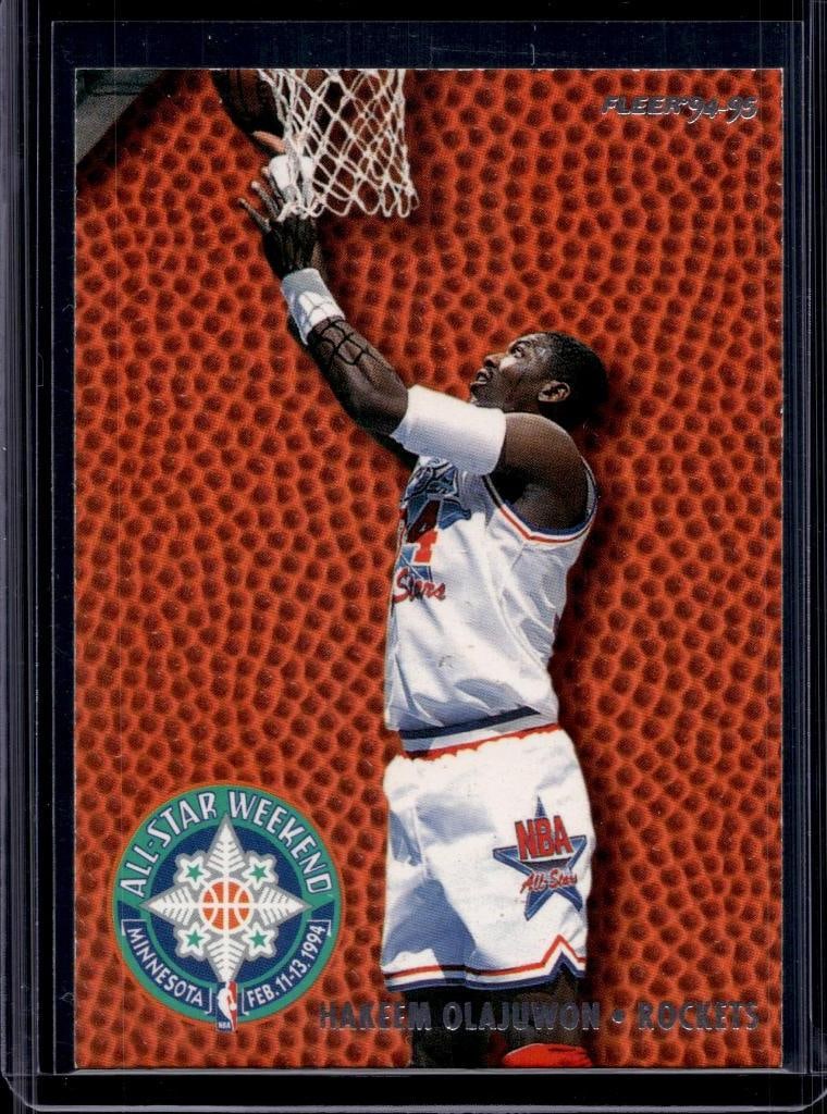 HAKEEM OLAJUWON 1994-95 FLEER ALL-STAR INSERT: NEAR MINT OR BETTER CONDITION