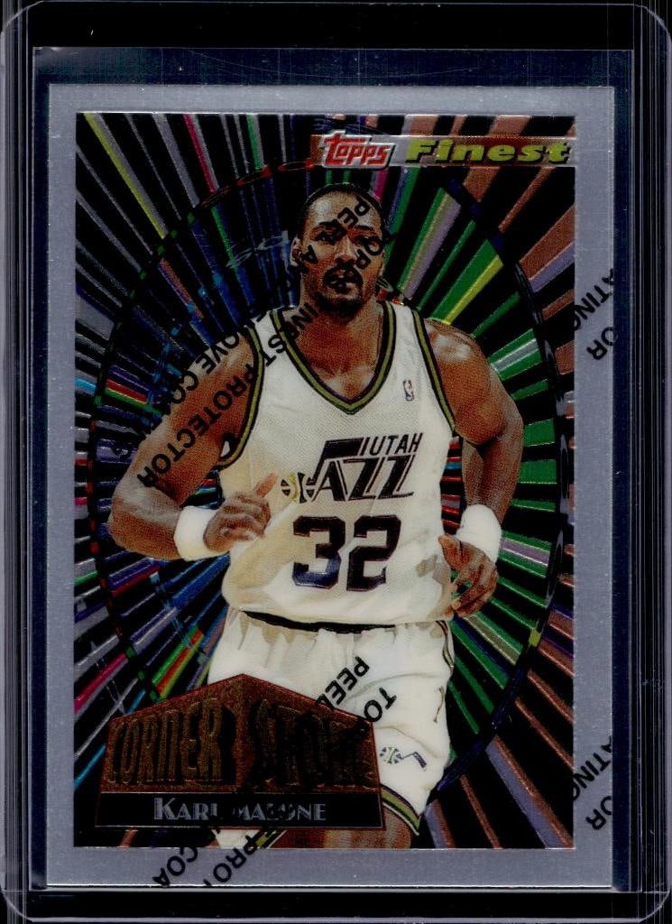 KARL MALONE 1994-95 FINEST CORNERSTONE INSERT: NEAR MINT OR BETTER CONDITION