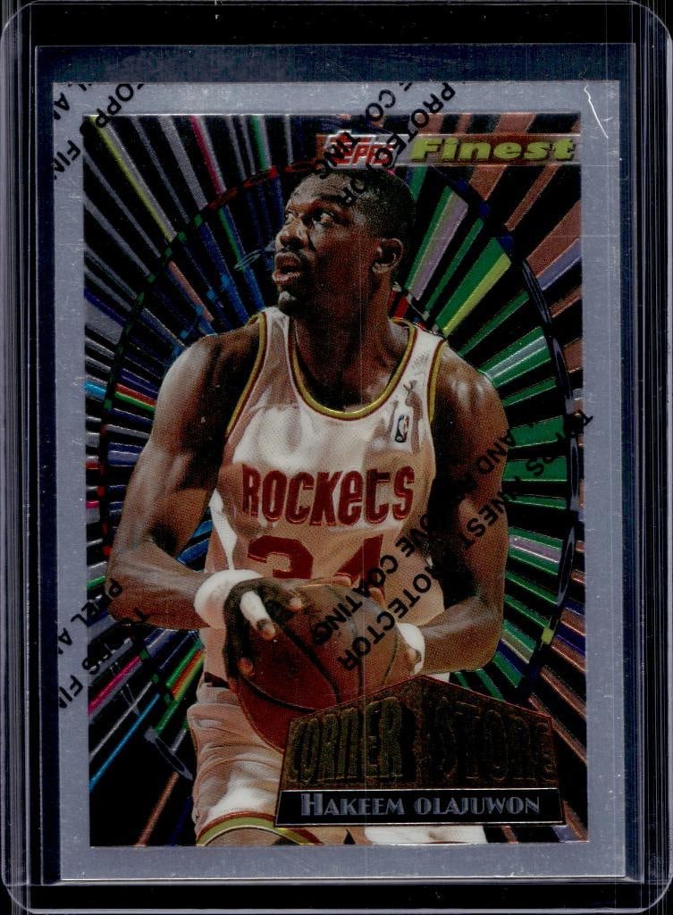 HAKEEM OLAJUWON 1994-95 FINEST CORNERSTONE INSERT: NEAR MINT OR BETTER CONDITION