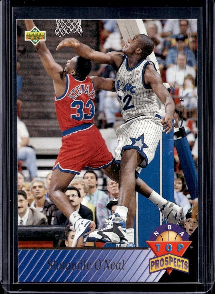 SHAQUILLE O'NEAL 1992-93 UPPER DECK TOP PROSPECTS ROOKIE CARD: NEAR MINT OR BETTER CONDITION