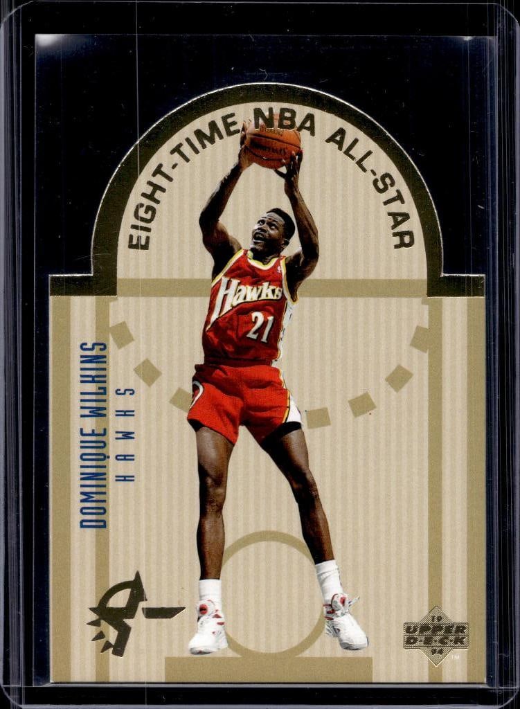 DOMINIQUE WILKINS 1993-94 UPPER DECK ALL-STARS DIE CUT INSERT: NEAR MINT OR BETTER CONDITION