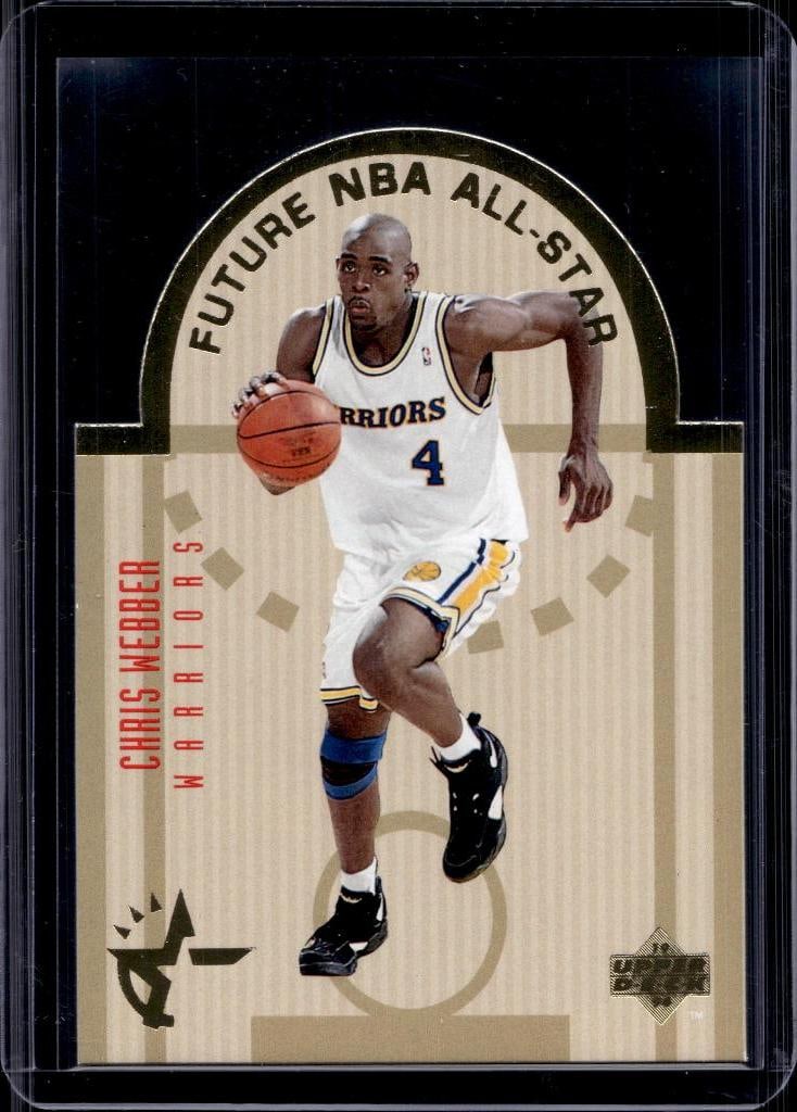 CHRIS WEBBER 1993-94 UPPER DECK ALL-STARS DIE CUT INSERT ROOKIE CARD: NEAR MINT OR BETTER CONDITION