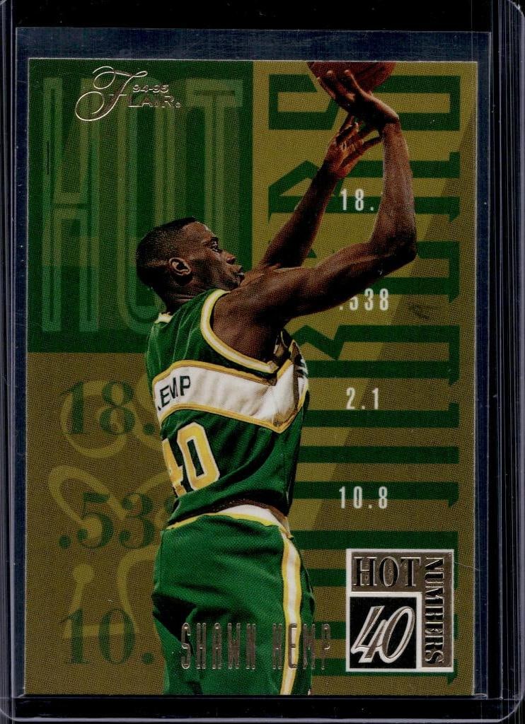 SHAWN KEMP 1994-95 FLAIR HOT NUMBERS INSERT: NEAR MINT OR BETTER CONDITION