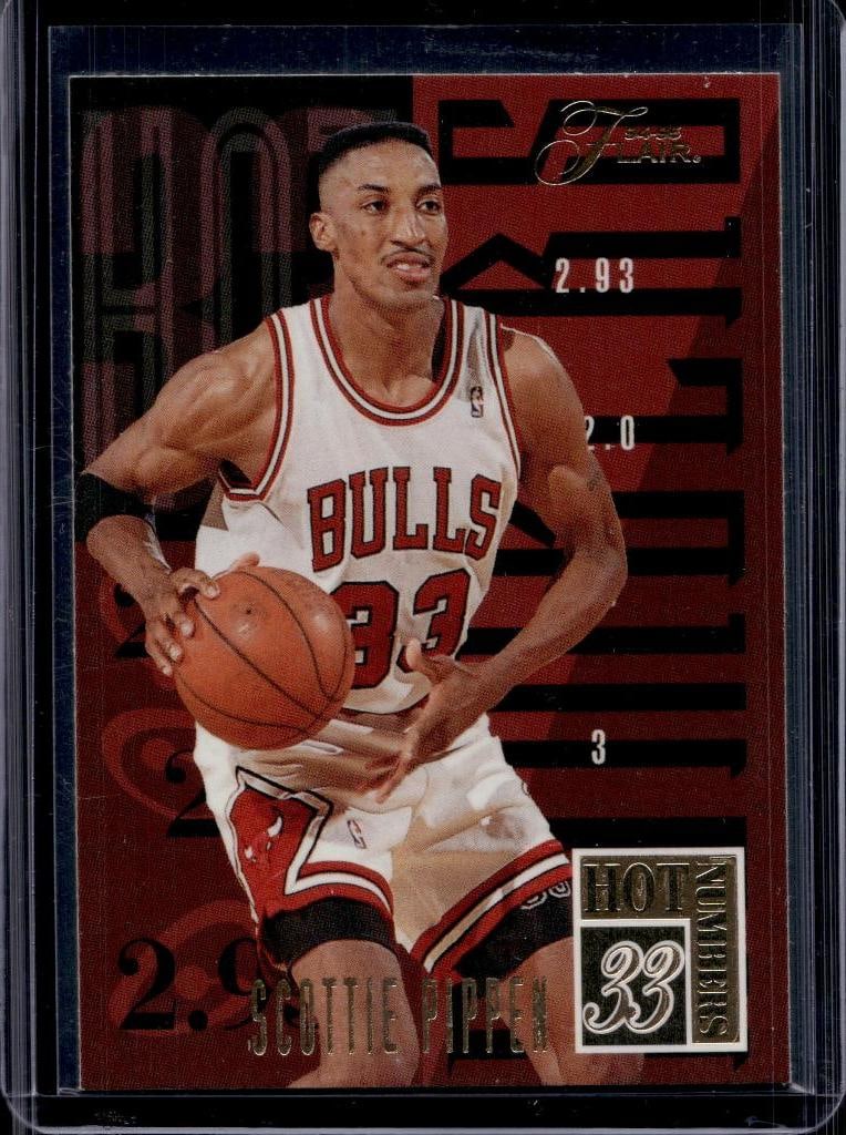 SCOTTIE PIPPEN 1994-95 FLAIR HOT NUMBERS INSERT: NEAR MINT OR BETTER CONDITION