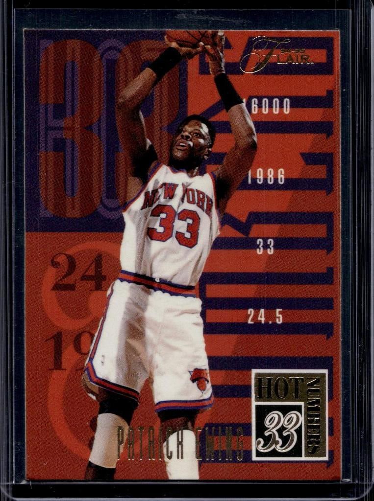 PATRICK EWING 1994-95 FLAIR HOT NUMBERS INSERT: NEAR MINT OR BETTER CONDITION