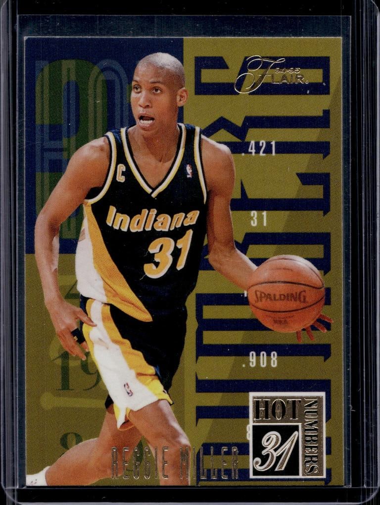 REGGIE MILLER 1994-95 FLAIR HOT NUMBERS INSERT: NEAR MINT OR BETTER CONDITION