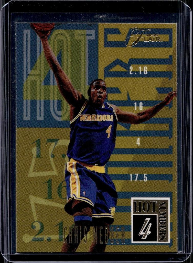 CHRIS WEBBER 1994-95 FLAIR HOT NUMBERS INSERT: NEAR MINT OR BETTER CONDITION