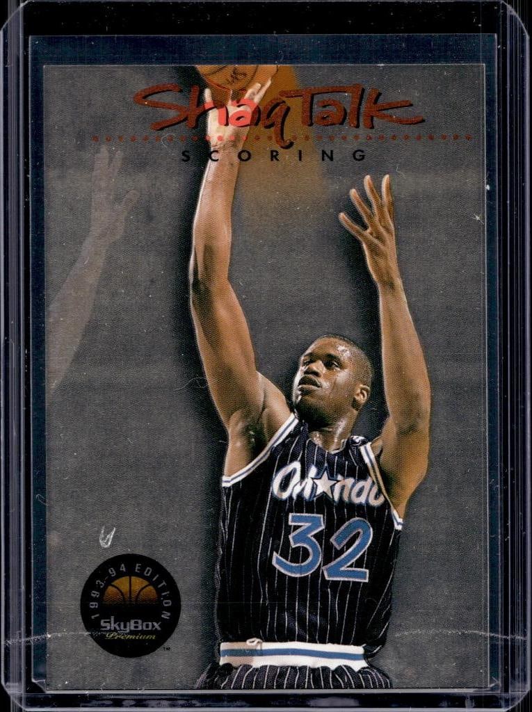 SHAQUILLE O'NEAL 1993-94 SKYBOX PREMIUM SHAQ TALK INSERT SCORING: NEAR MINT OR BETTER CONDITION