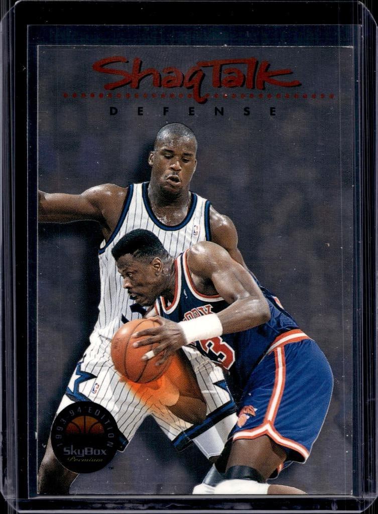 SHAQUILLE O'NEAL 1993-94 SKYBOX PREMIUM SHAQ TALK INSERT DEFENSE: NEAR MINT OR BETTER CONDITION