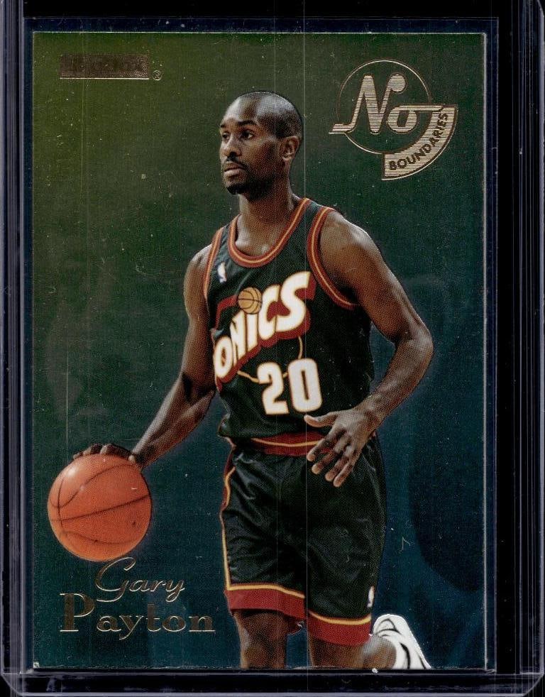 GARY PAYTON 1996-97 SKYBOX PREMIUM NO BOUNDARIES INSERT: NEAR MINT OR BETTER CONDITION