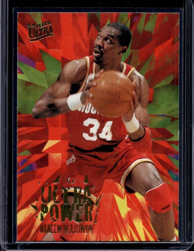 HAKEEM OLAJUWON 1995-96 FLEER ULTRA POWER INSERT: NEAR MINT OR BETTER CONDITION