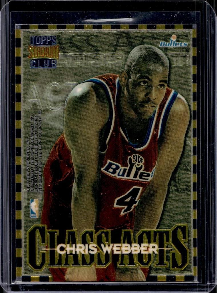 CHRIS WEBBER JUWAN HOWARD 1996-97 STADIUM CLUB CLASS ACTS INSERT: NEAR MINT OR BETTER CONDITION
