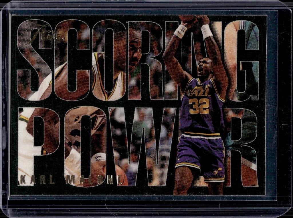 KARL MALONE 1994-95 SCORING POWER INSERT: NEAR MINT OR BETTER CONDITION