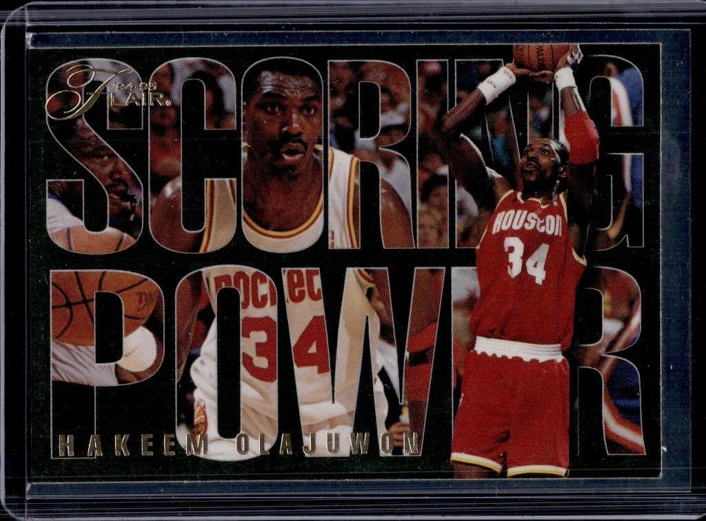HAKEEM OLAJUWON 1994-95 SCORING POWER INSERT: NEAR MINT OR BETTER CONDITION