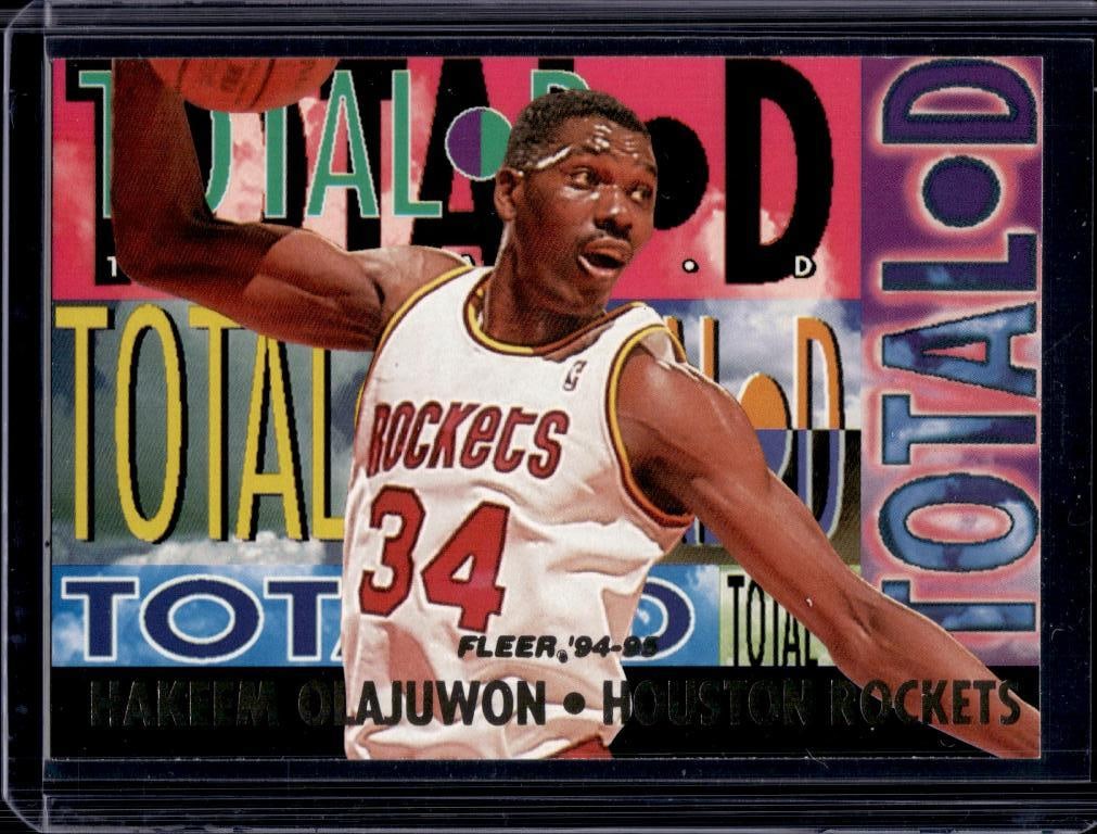 HAKEEM OLAJUWON 1994-95 FLEER TOTAL D INSERT: NEAR MINT OR BETTER CONDITION