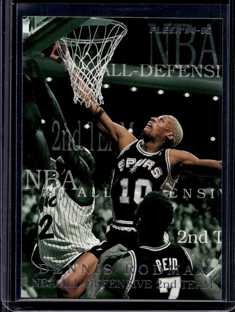DENNIS RODMAN 1994-95 FLEER NBA ALL-DEFENSIVE INSERT: NEAR MINT OR BETTER CONDITION