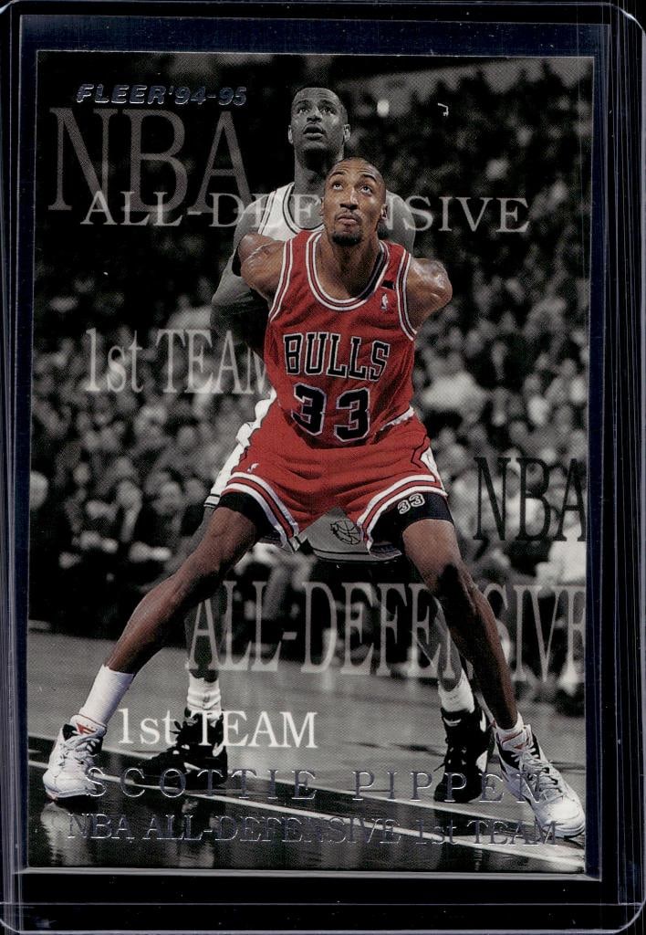 SCOTTIE PIPPEN 1994-95 FLEER NBA ALL-DEFENSIVE INSERT: NEAR MINT OR BETTER CONDITION