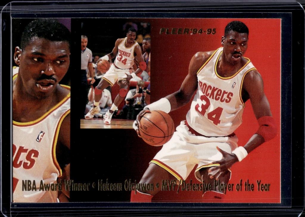 HAKEEM OLAJUWON 1994-95 FLEER AWARD WINNER INSERT: NEAR MINT OR BETTER CONDITION