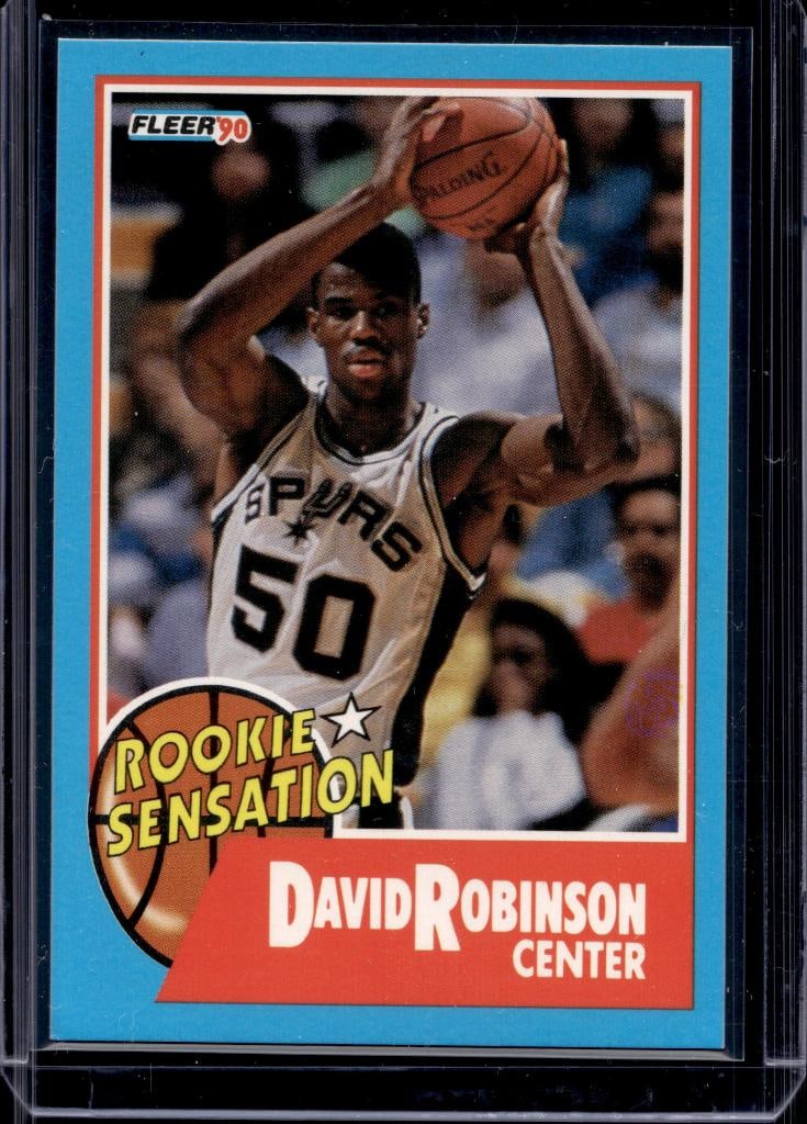 DAVID ROBINSON 1990-91 FLEER ROOKIE SENSATION INSERT: NEAR MINT OR BETTER CONDITION