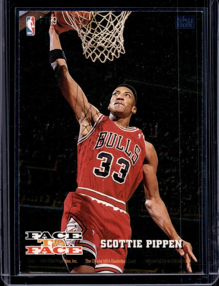 SCOTTIE PIPPEN ROBERT HORRY 1993-94 HOOPS FACE TO FACE INSERT: NEAR MINT OR BETTER CONDITION