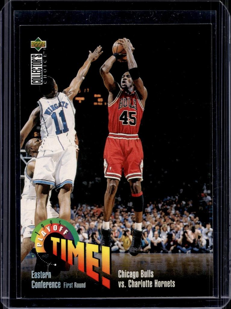 MICHAEL JORDAN 1995-96 UPPER DECK CHOICE PLAYOFF TIME: NEAR MINT OR BETTER CONDITION