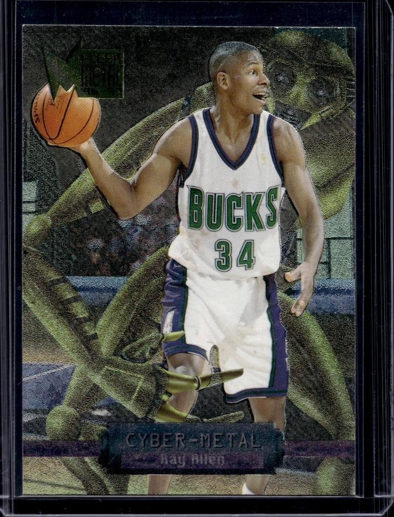 RAY ALLEN 1996-97 FLEER METAL CYBER-METAL ROOKIE CARD: NEAR MINT OR BETTER CONDITION