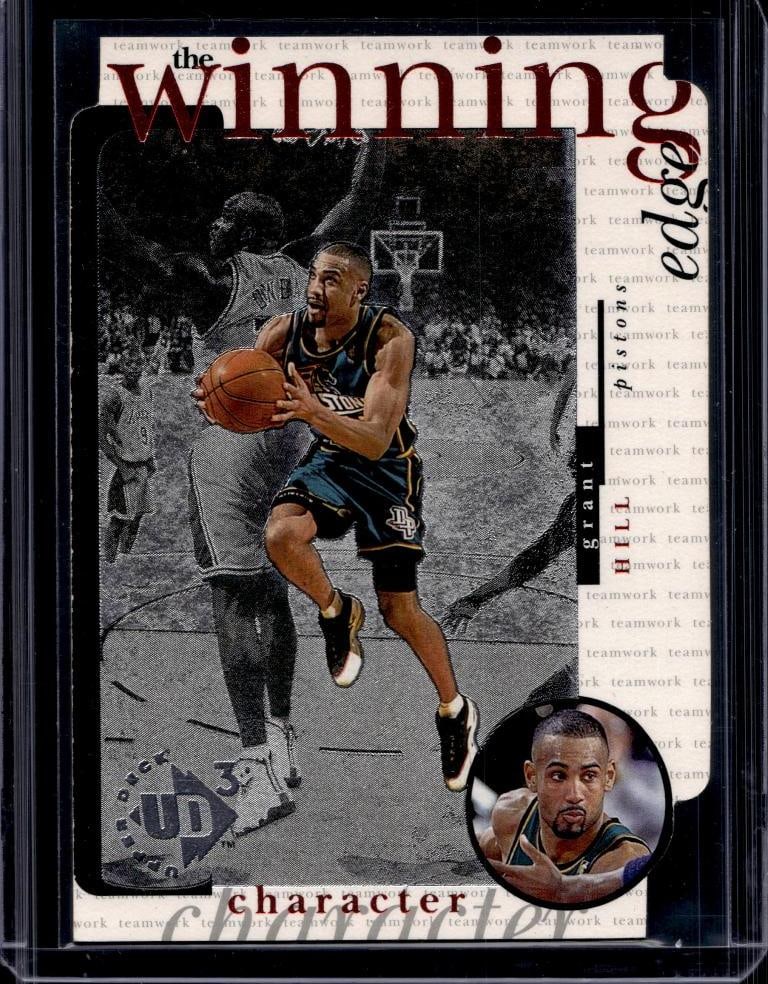 GRANT HILL 1996-97 UPPER DECK WINNING EDGE DIE CUT INSERT: NEAR MINT OR BETTER CONDITION