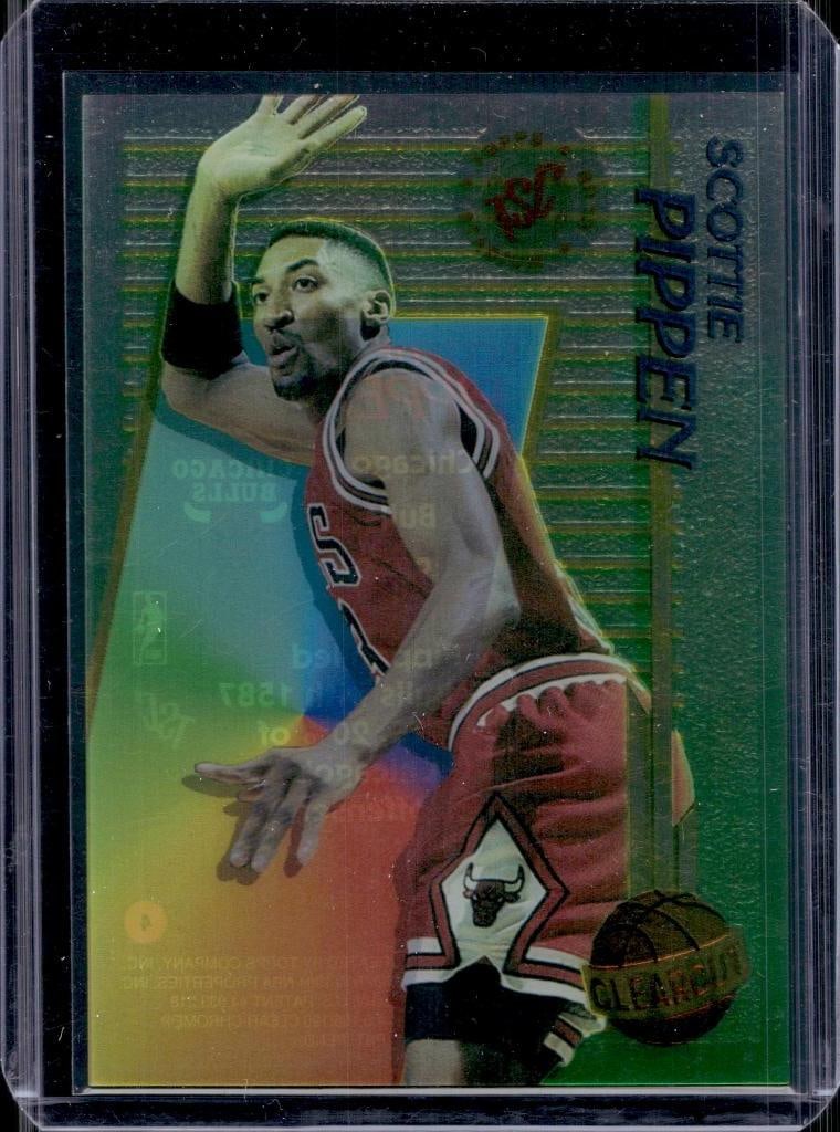 SCOTTIE PIPPEN 1994-95 STADIUM CLUB CLEAR CUT INSERT: NEAR MINT OR BETTER CONDITION