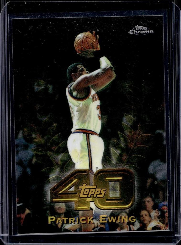 PATRICK EWING 1997-98 TOPPS CHROME TOP 40 INSERT: NEAR MINT OR BETTER CONDITION