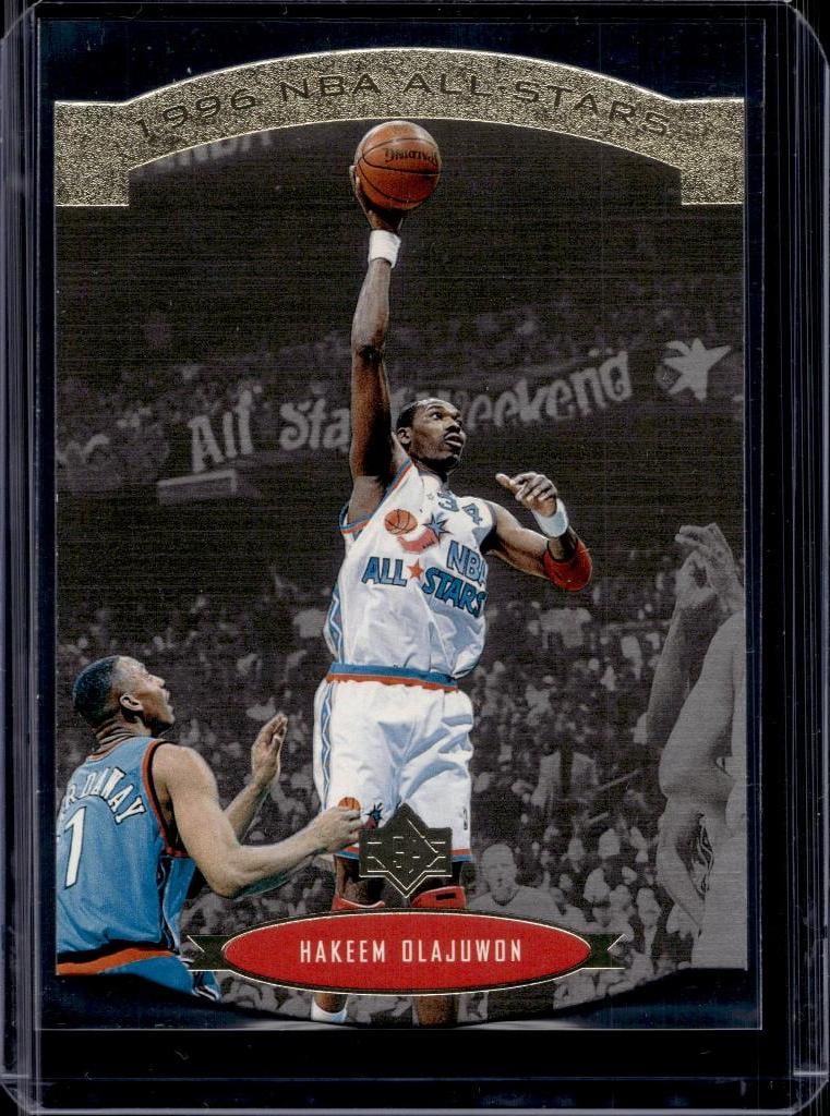 HAKEEM OLAJUWON 1995-96 UPPER DECK ALL-STARS DIE CUT GOLD: NEAR MINT OR BETTER CONDITION
