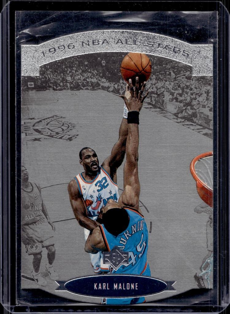 KARL MALONE 1995-96 UPPER DECK ALL-STARS DIE CUT INSERT: NEAR MINT OR BETTER CONDITION