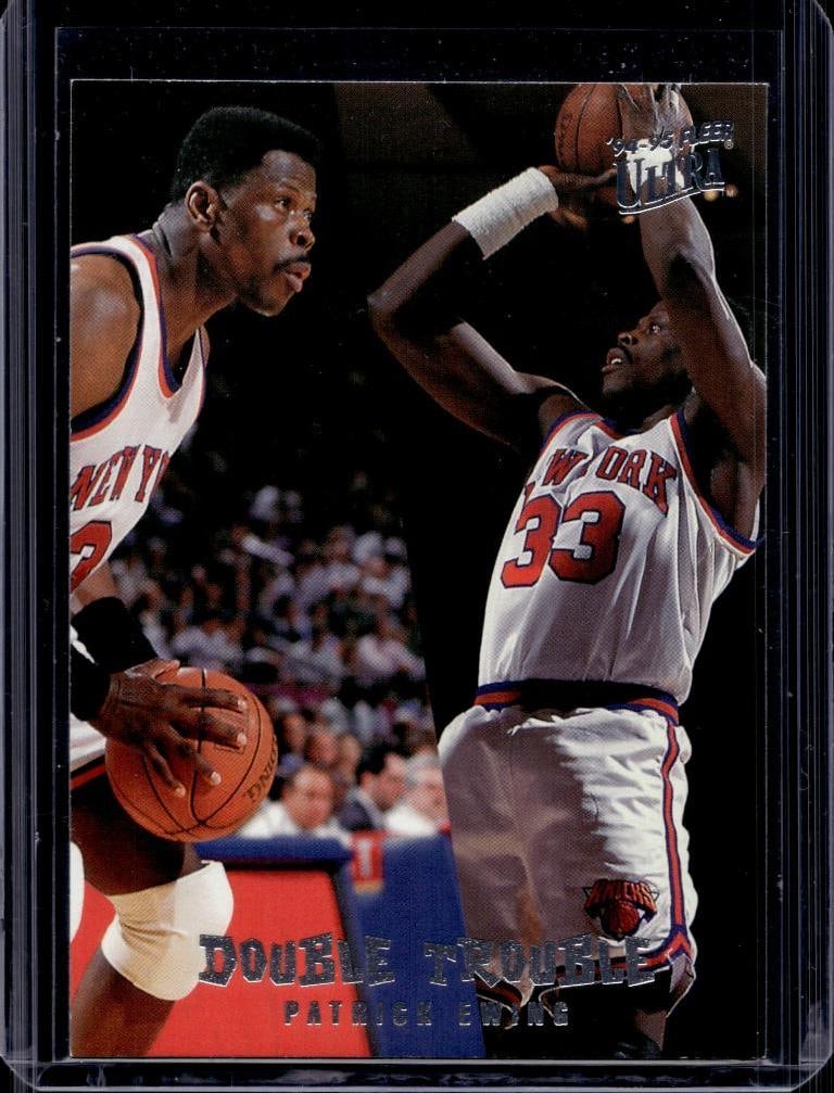 PATRICK EWING 1994-95 FLEER ULTRA DOUBLE TROUBLE INSERT: NEAR MINT OR BETTER CONDITION