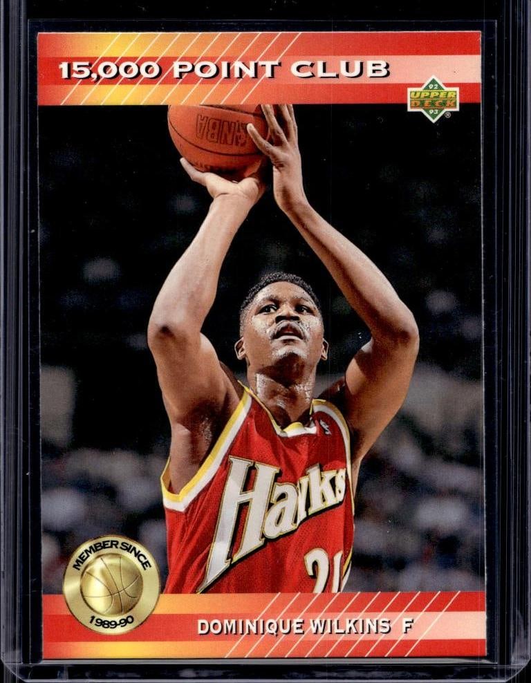 DOMINIQUE WILKINS 1992-93 UPPER DECK 15,000 POINT CLUB INSERT: NEAR MINT OR BETTER CONDITION