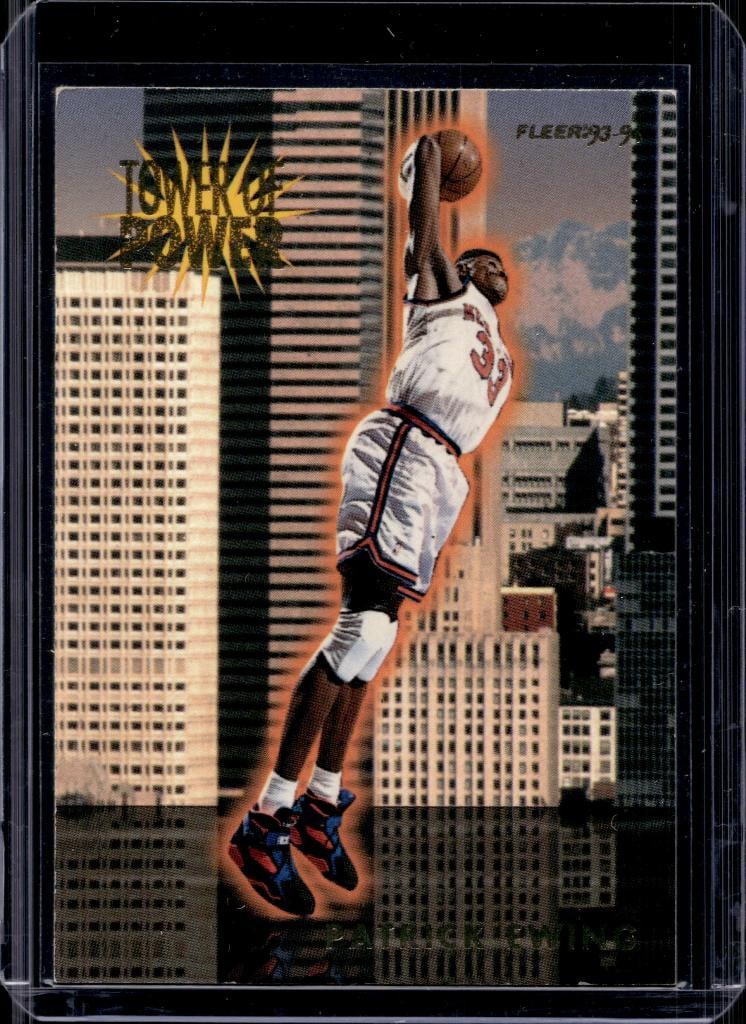 PATRICK EWING 1993-94 FLEER TOWER OF POWER INSERT: NEAR MINT OR BETTER CONDITION