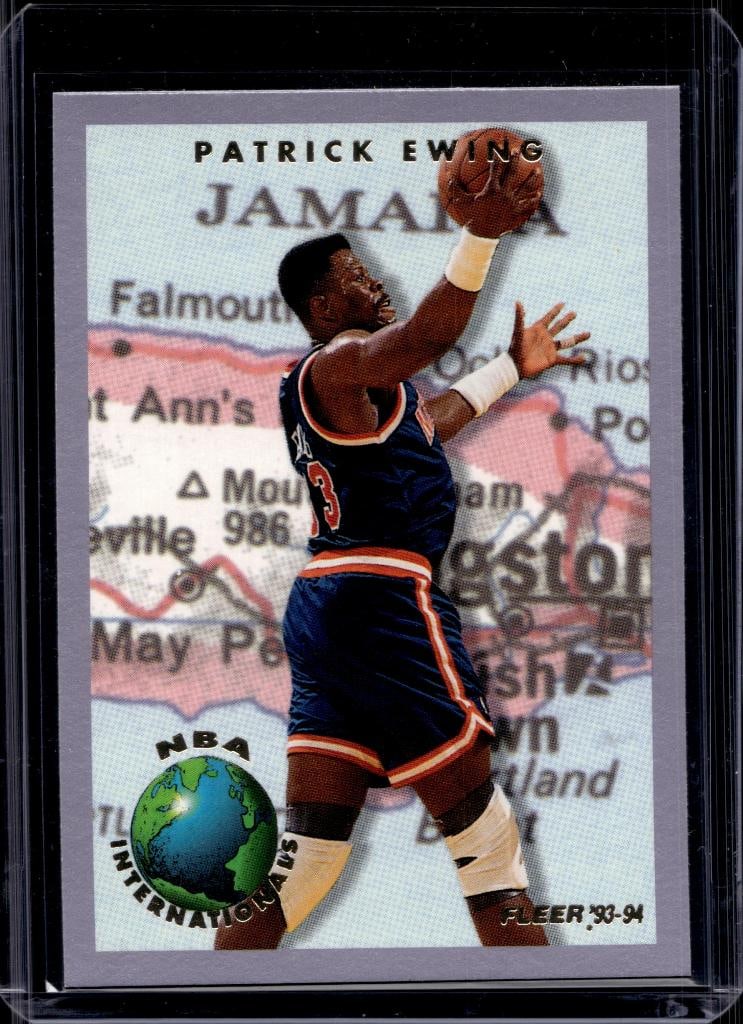 PATRICK EWING 1993-94 FLEER INTERNATIONAL INSERT: NEAR MINT OR BETTER CONDITION