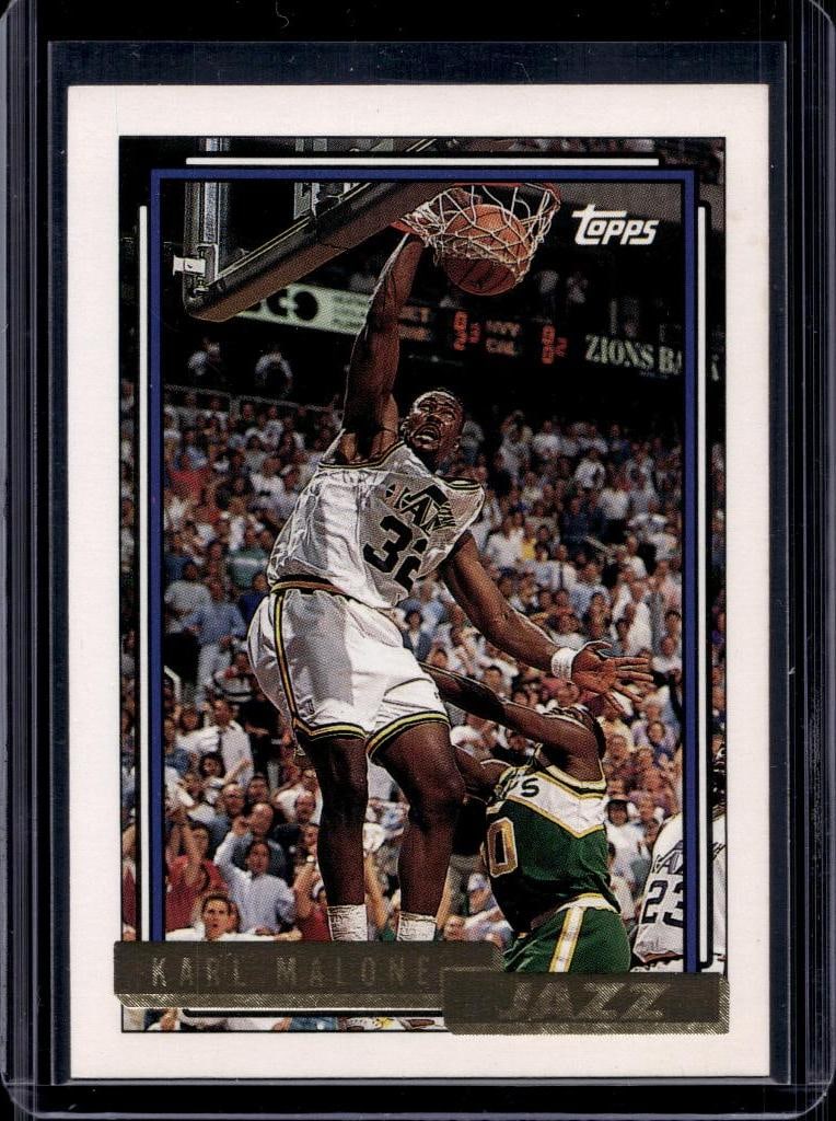 KARL MALONE 1992-93 TOPPS GOLD SP: NEAR MINT OR BETTER CONDITION
