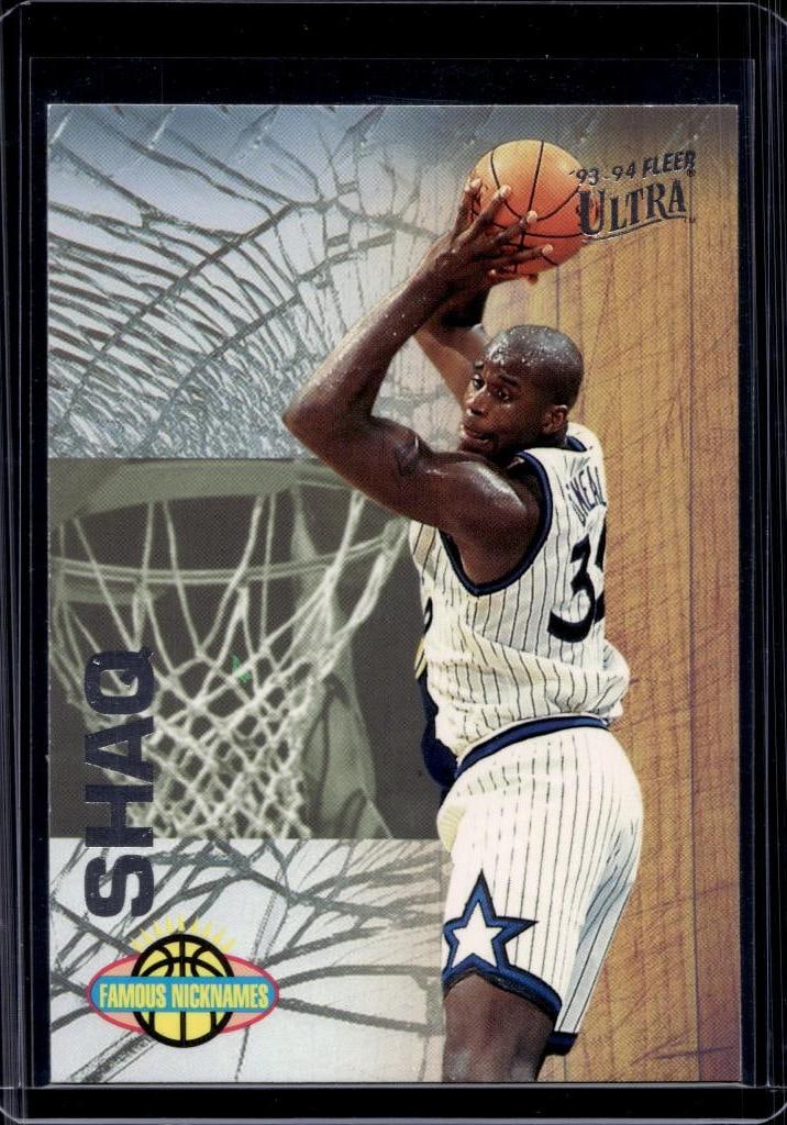 SHAQUILLE O'NEAL 1993-94 FLEER ULTRA FAMOUS NICKNAMES INSERT: NEAR MINT OR BETTER CONDITION
