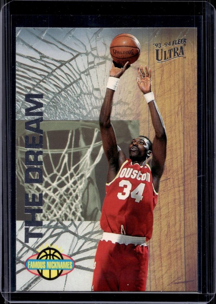 HAKEEM OLAJUWON 1993-94 FLEER ULTRA FAMOUS NICKNAMES INSERT: NEAR MINT OR BETTER CONDITION