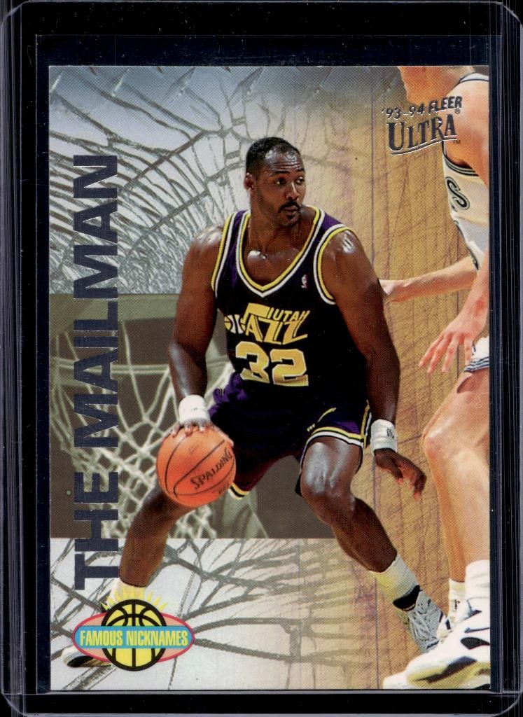 KARL MALONE 1993-94 FLEER ULTRA FAMOUS NICKNAMES INSERT: NEAR MINT OR BETTER CONDITION