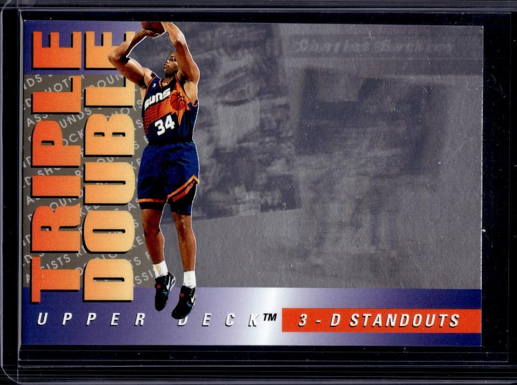 CHARLES BARKLEY 1993-94 UPPER DECK TRIPLE DOUBLE 3-D STANDOUTS INSERT: NEAR MINT OR BETTER CONDITION