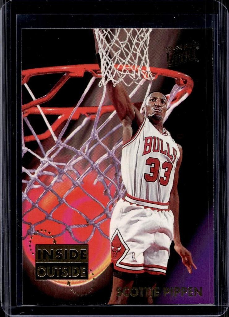 SCOTTIE PIPPEN 1993-94 FLEER ULTRA INSIDE OUTSIDE INSERT: NEAR MINT OR BETTER CONDITION