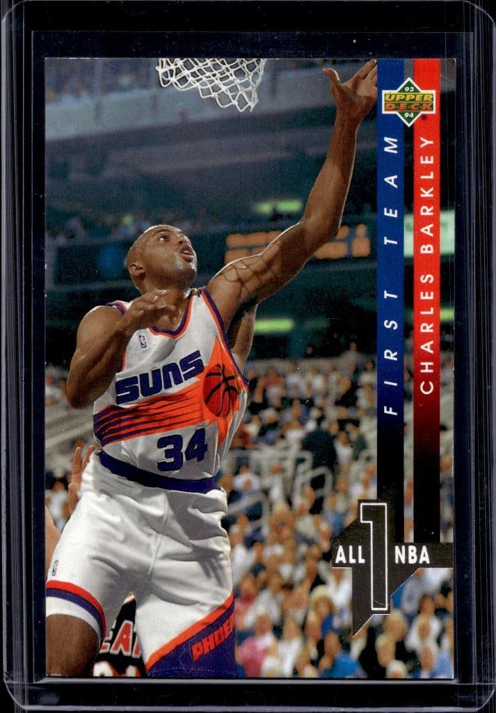 CHARLES BARKLEY 1993-94 UPPER DECK ALL-NBA TEAM INSERT: NEAR MINT OR BETTER CONDITION