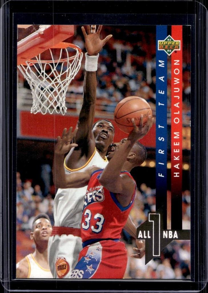 HAKEEM OLAJUWON 1993-94 UPPER DECK ALL-NBA TEAM INSERT: NEAR MINT OR BETTER CONDITION