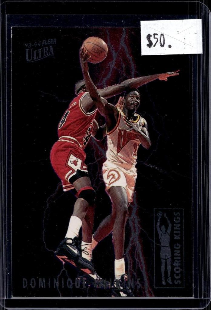 DOMINIQUE WILKINS 1993-94 FLEER ULTRA SCORING KINGS INSERT SP: NEAR MINT OR BETTER CONDITION