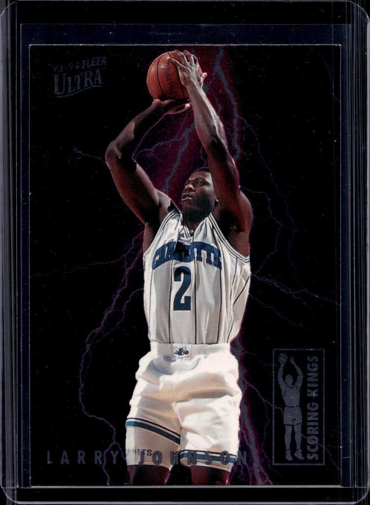 LARRY JOHNSON 1993-94 FLEER ULTRA SCORING KINGS INSERT SP: NEAR MINT OR BETTER CONDITION